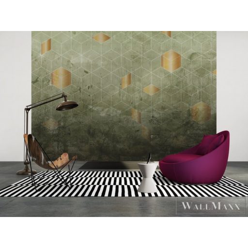 AS CREATION DesignWalls 2 DD123563 arany kocka mintás térhatású digitális panel