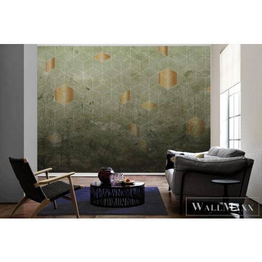 AS CREATION DesignWalls 2 DD123563 arany kocka mintás térhatású digitális panel