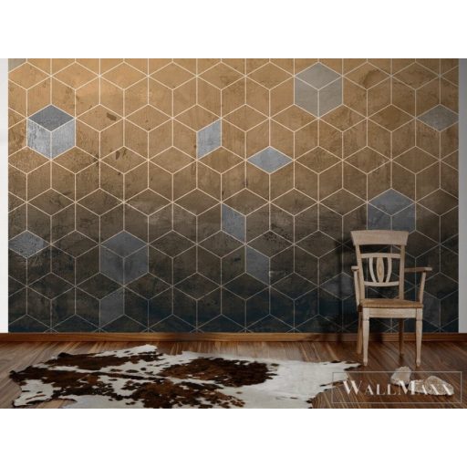 AS CREATION DesignWalls 2 DD123565 bézs kocka mintás térhatású digitális panel