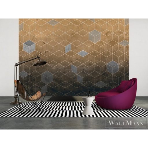 AS CREATION DesignWalls 2 DD123565 bézs kocka mintás térhatású digitális panel