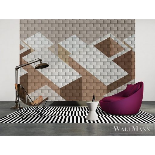 AS CREATION DesignWalls 2 DD123572 bézs tégla mintás térhatású digitális panel