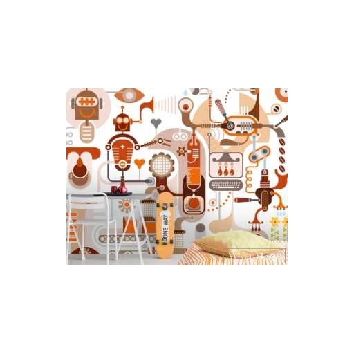 AS CREATION DesignWalls 2 DD123587 barna robot mintás ifjúsági digitális panel