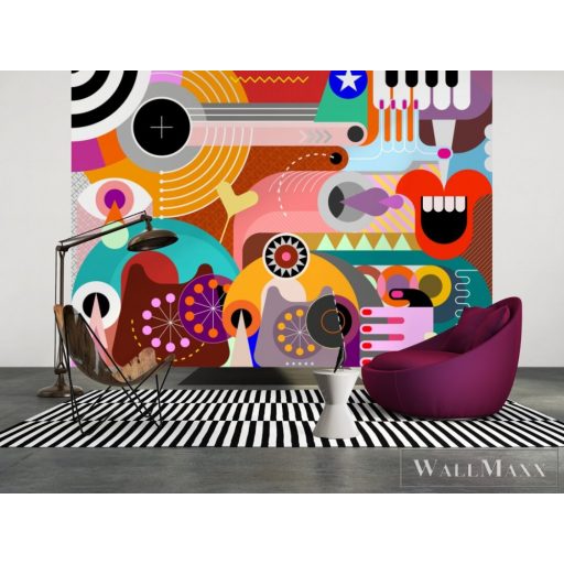 AS CREATION DesignWalls 2 DD123588 színes pop zene mintás grafikus digitális panel