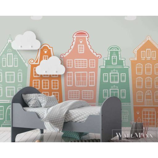 AS CREATION DesignWalls 2 DD123596 bézs ház mintás ifjúsági digitális panel