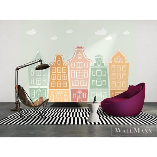 AS CREATION DesignWalls 2 DD123596 bézs ház mintás ifjúsági digitális panel