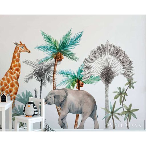 AS CREATION DesignWalls 2 DD123598 fehér szafari mintás ifjúsági digitális panel