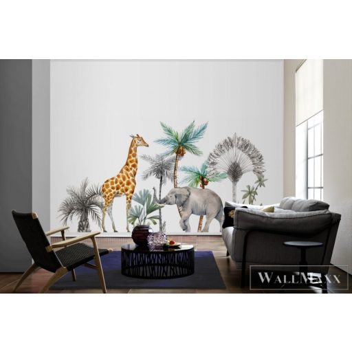AS CREATION DesignWalls 2 DD123598 fehér szafari mintás ifjúsági digitális panel