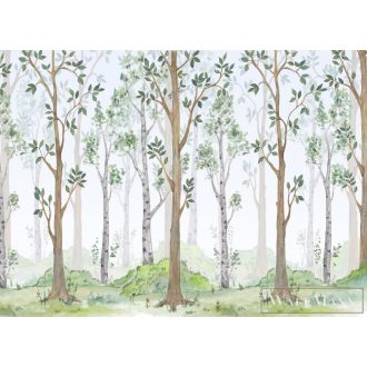   AS CREATION DesignWalls 2 DD123600 fehér erdő mintás ifjúsági digitális panel