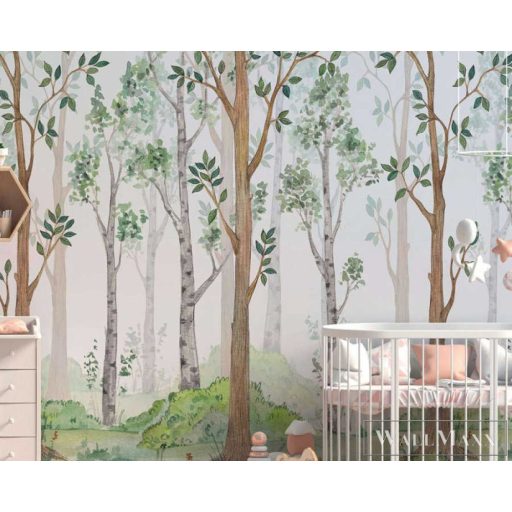 AS CREATION DesignWalls 2 DD123600 fehér erdő mintás ifjúsági digitális panel