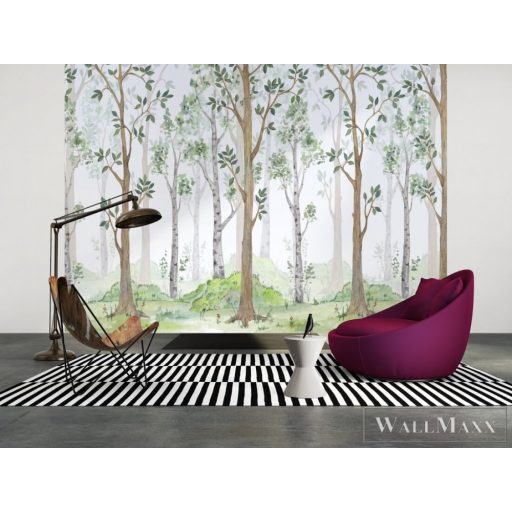 AS CREATION DesignWalls 2 DD123600 fehér erdő mintás ifjúsági digitális panel