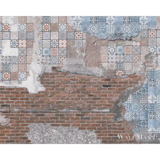   AS CREATION DesignWalls 2 DD123663 kék kőfal mintás fotografikus digitális panel