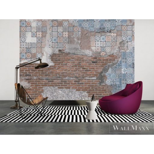 AS CREATION DesignWalls 2 DD123663 kék kőfal mintás fotografikus digitális panel