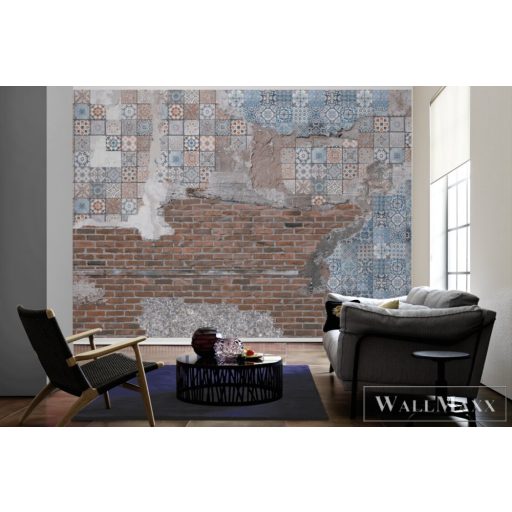 AS CREATION DesignWalls 2 DD123663 kék kőfal mintás fotografikus digitális panel