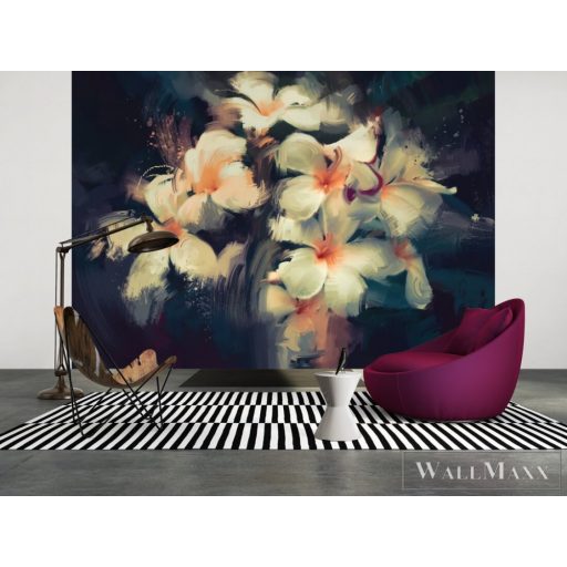 AS CREATION DesignWalls 2 DD123675 sötétkék virág mintás grafikus digitális panel