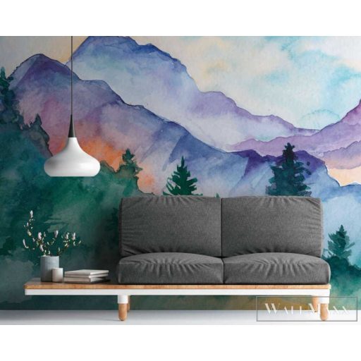 AS CREATION DesignWalls 2 DD123686 zöld hegylánc mintás grafikus digitális panel