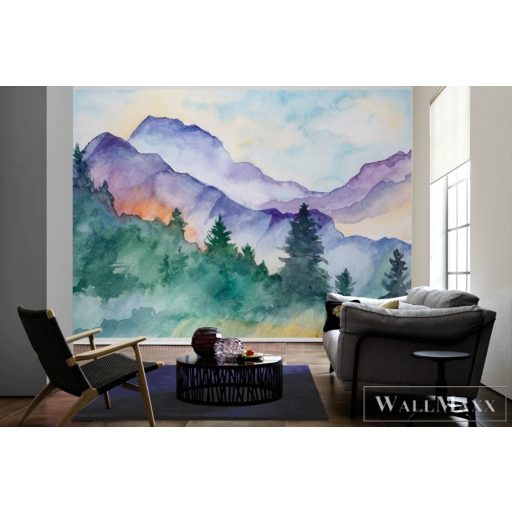 AS CREATION DesignWalls 2 DD123686 zöld hegylánc mintás grafikus digitális panel