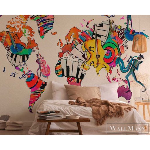 AS CREATION DesignWalls 2 DD123702 színes jazz mintás grafikus digitális panel