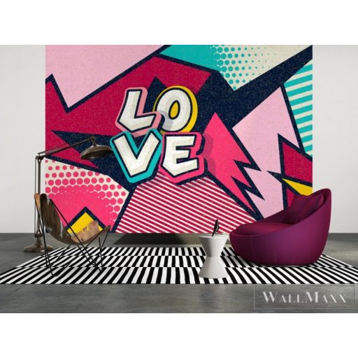AS CREATION DesignWalls 2 DD123704 színes love mintás grafikus digitális panel