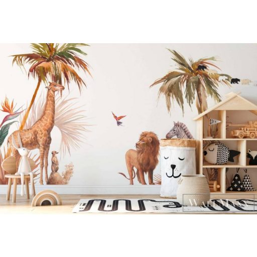 AS CREATION DesignWalls 2 DD123707 bézs szafari mintás grafikus digitális panel