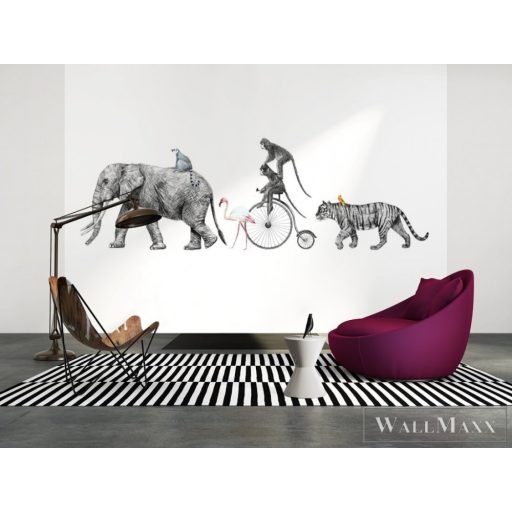 AS CREATION DesignWalls 2 DD123709 fehér cirkusz mintás ifjúsági digitális panel