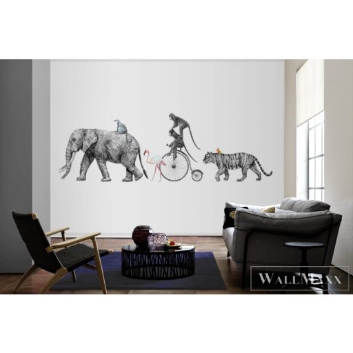 AS CREATION DesignWalls 2 DD123709 fehér cirkusz mintás ifjúsági digitális panel