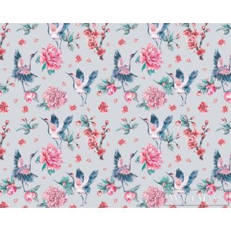   AS CREATION DesignWalls 2 DD123719 rózsaszín daru mintás grafikus digitális panel