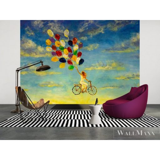 AS CREATION DesignWalls 2 DD123817 kék lufi mintás grafikus digitális panel