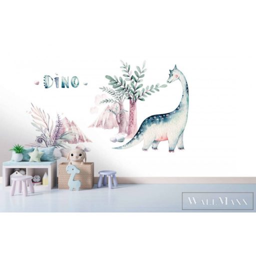 AS CREATION DesignWalls 2 DD123955 rózsaszín, fehér Dinó mintás Ifjúsági vlies digitális panel