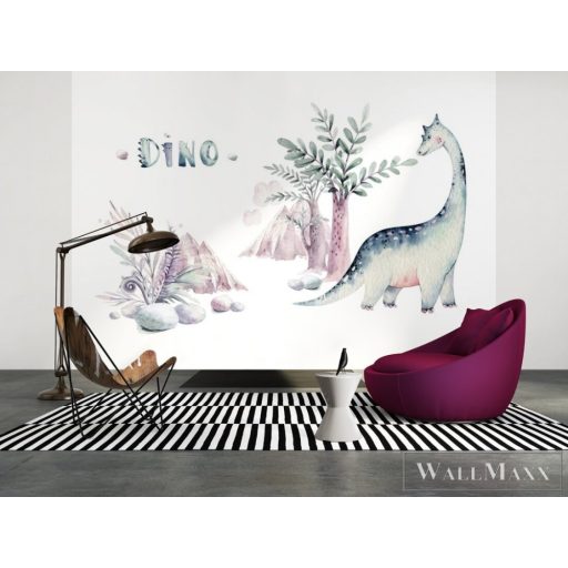 AS CREATION DesignWalls 2 DD123955 rózsaszín, fehér Dinó mintás Ifjúsági vlies digitális panel