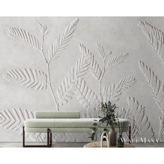   AS CREATION Walls by Patel 4 DD127757 fehér FERN térhatású digitális panel