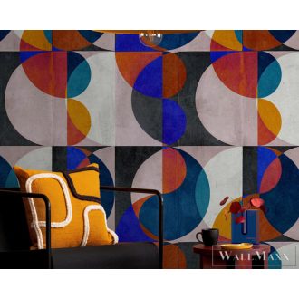   AS CREATION Walls by Patel 4 DD127765 narancssárga MIA geometriai digitális panel