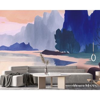   AS CREATION Walls by Patel 4 DD127817 kék AURORA vidéki digitális panel