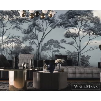   AS CREATION Walls by Patel 4 DD128025 kék SKYE-2 vidéki digitális panel