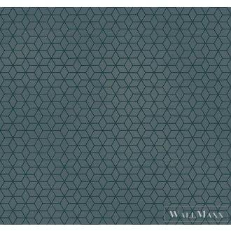   KT-EXCLUSIVE Egoist EG207 türkíz Tér-hatású 3D-mintás Modern vlies tapéta