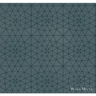   KT-EXCLUSIVE Egoist EG407 türkíz hullámos elegáns tapéta