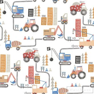 GALERIE Tiny Tots 2 G78361 narancssárga traktoros tapéta