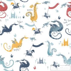 GALERIE Tiny Tots 2 G78369 kék sárkányos tapéta