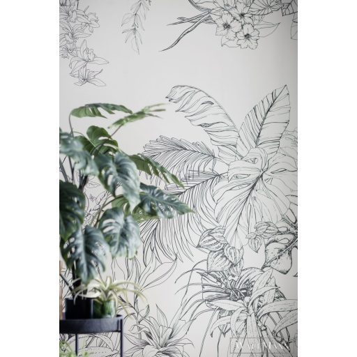 Marburg 175 Jubileum MB-32751 Natúra fekete-fehér levél mintás digitális panel