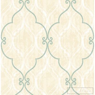   SEABROOK Majorca MC70304 zöld ornamentika mintás barokk tapéta
