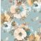 SEABROOK Majorca MC70402 kék virág mintás grafikai tapéta