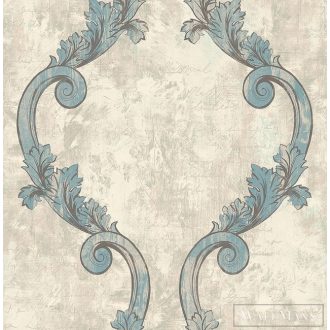   SEABROOK Majorca MC71802 kék ornamentika mintás barokk tapéta