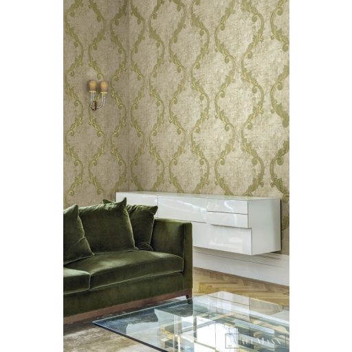 SEABROOK Majorca MC71804 sárga ornamentika mintás barokk tapéta