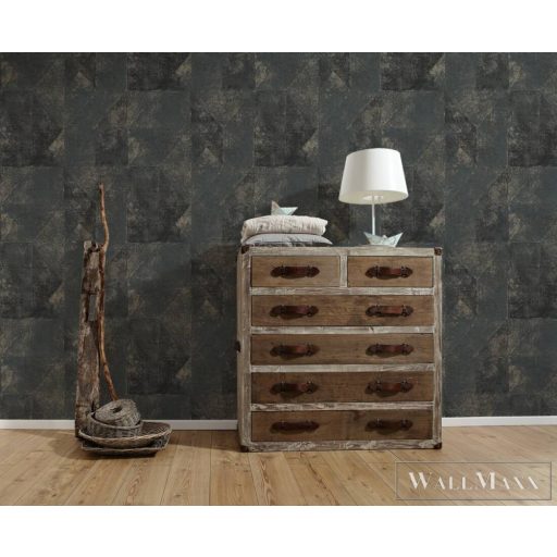 AS CREATION Profitex Premium P492740032 fekete beton mintás térhatású tapéta