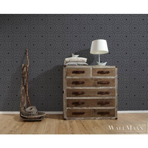 AS CREATION Profitex Premium P492740046 fekete barokk mintás grafikus tapéta