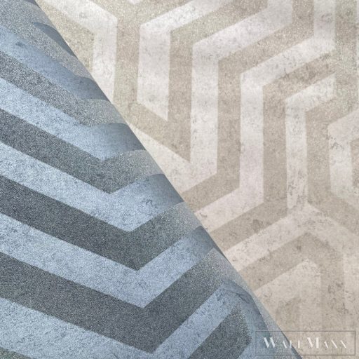 SketchTwenty Pavone PA01631 Riviera platina kék tapéta