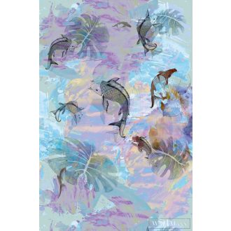   ICH La Tapicera WA191061 színes japán halas grafikai poszter