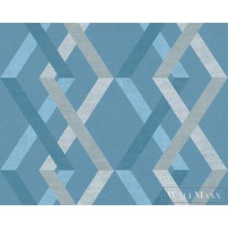 AS CREATION 36759-4 kék/szürke geometriai minta