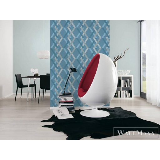 AS CREATION 36759-4 kék/szürke geometriai minta