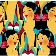   ICH La Tapicera WP172021 színes flamenco mintás grafikai tapéta