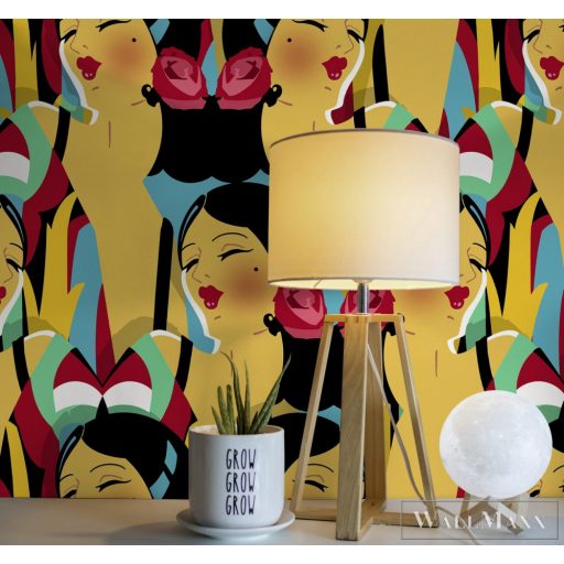 ICH La Tapicera WP172021 színes flamenco mintás grafikai tapéta